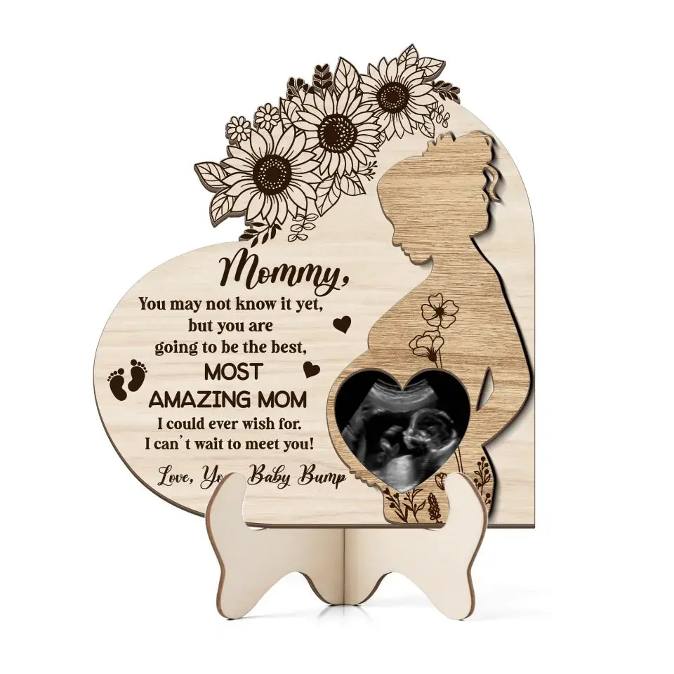 Can't Wait To Meet You - Personalized 2 Layer Wooden Sign