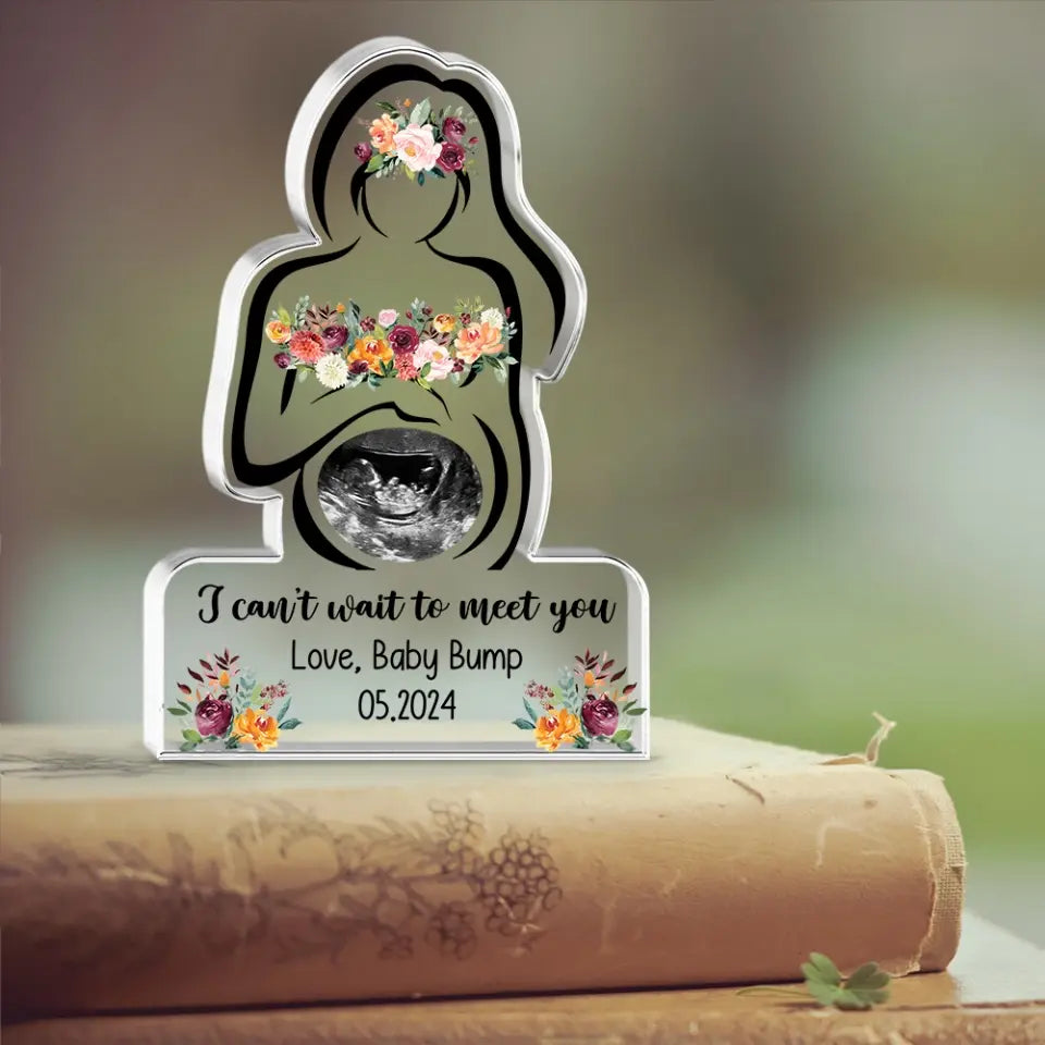 Can't Wait To Meet Mom - Personalized Acrylic Plaque