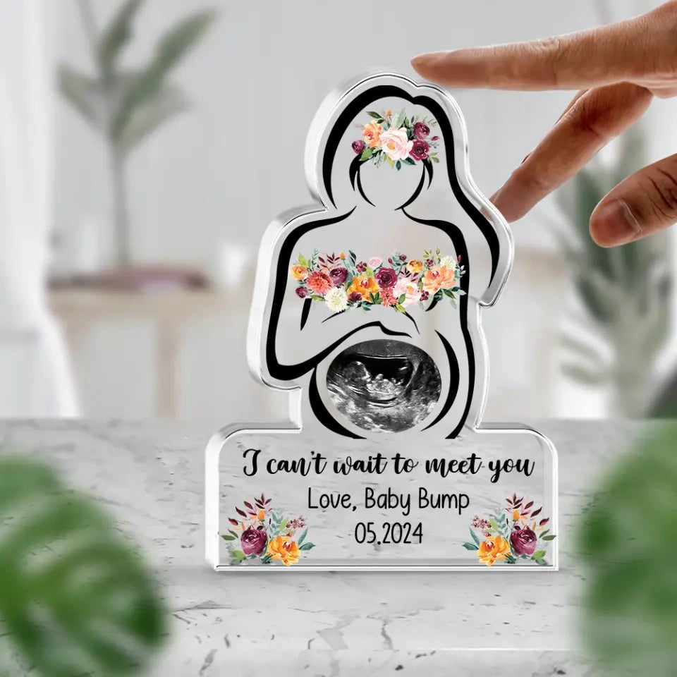 Can't Wait To Meet Mom - Personalized Acrylic Plaque