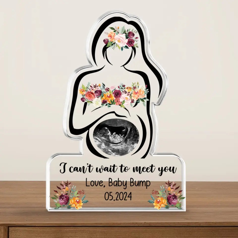 Can't Wait To Meet Mom - Personalized Acrylic Plaque