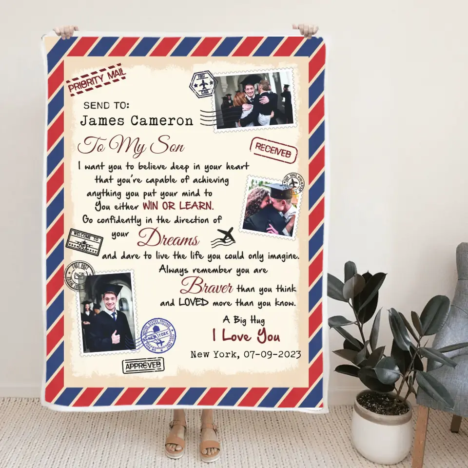 I Want You To Believe Deep In Your Heart - Fleece Blanket Graduation Gift