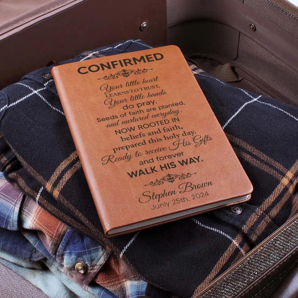 Forever Walk His Way - Personalized Graphic Leather Journal