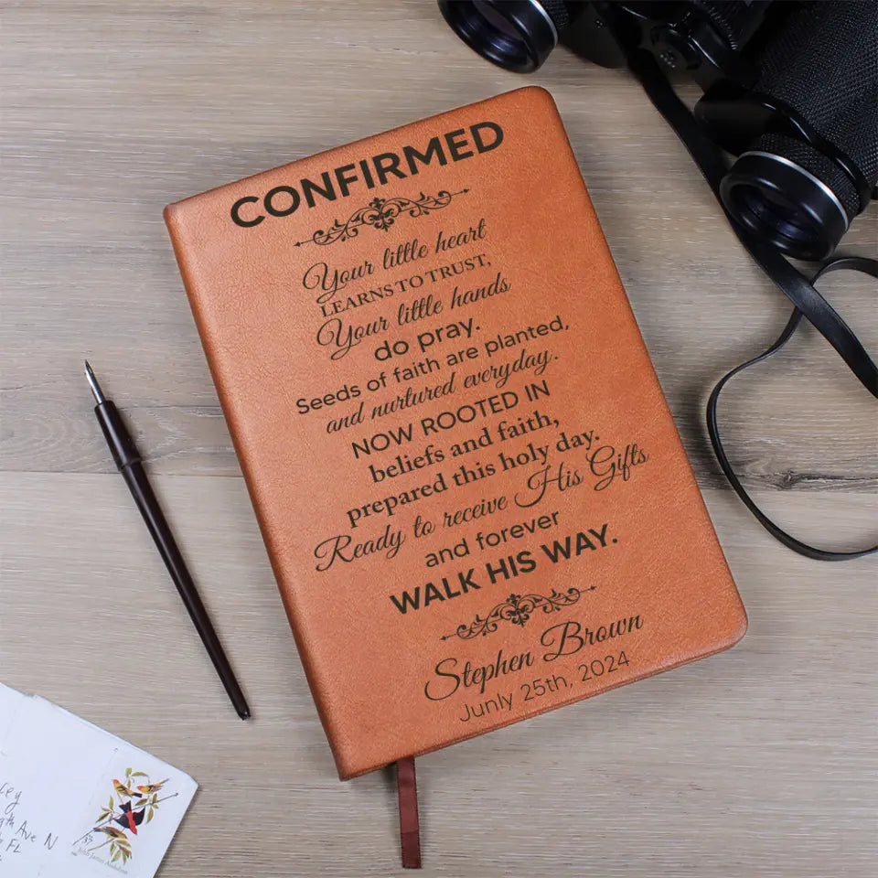 Forever Walk His Way - Personalized Graphic Leather Journal