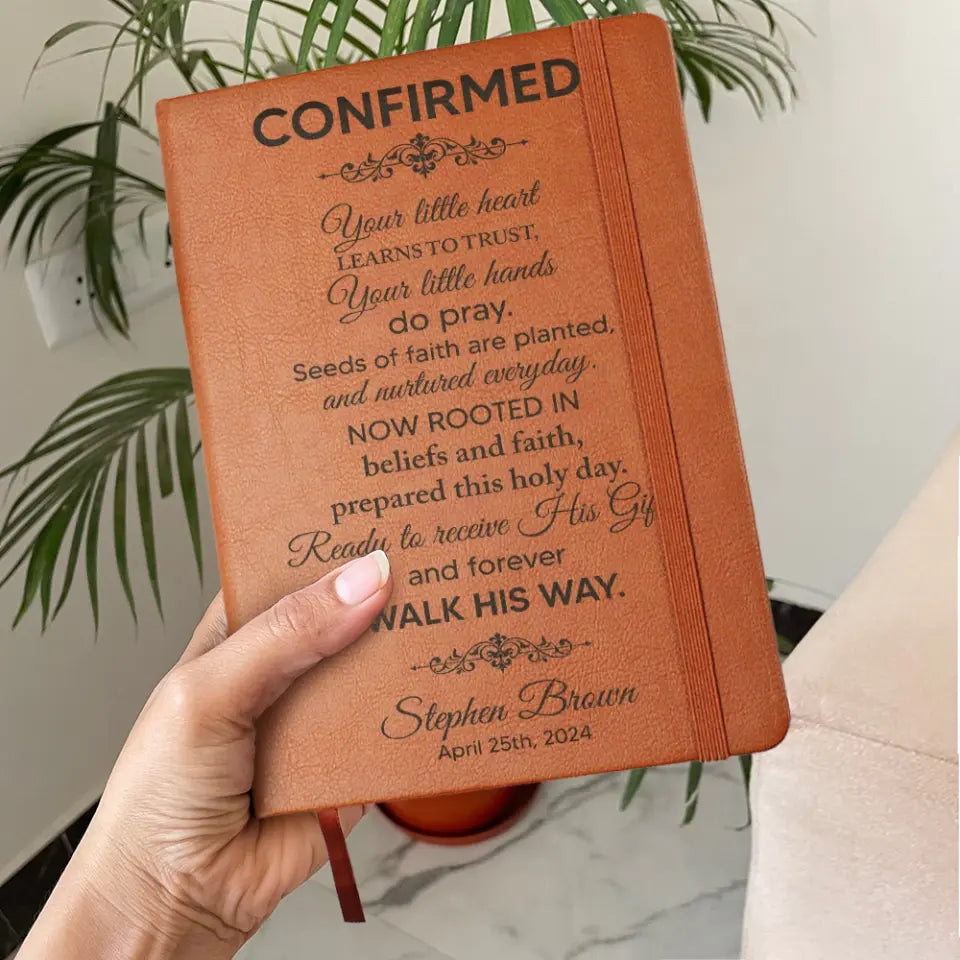 Forever Walk His Way - Personalized Graphic Leather Journal