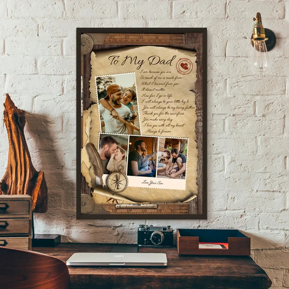 So Much Of Me Is Made From What I Learned From You - Personalized Canvas Poster