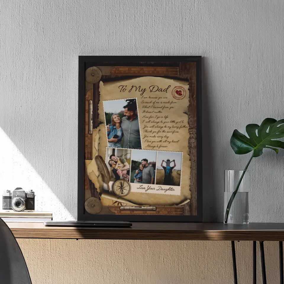 So Much Of Me Is Made From What I Learned From You - Personalized Canvas Poster