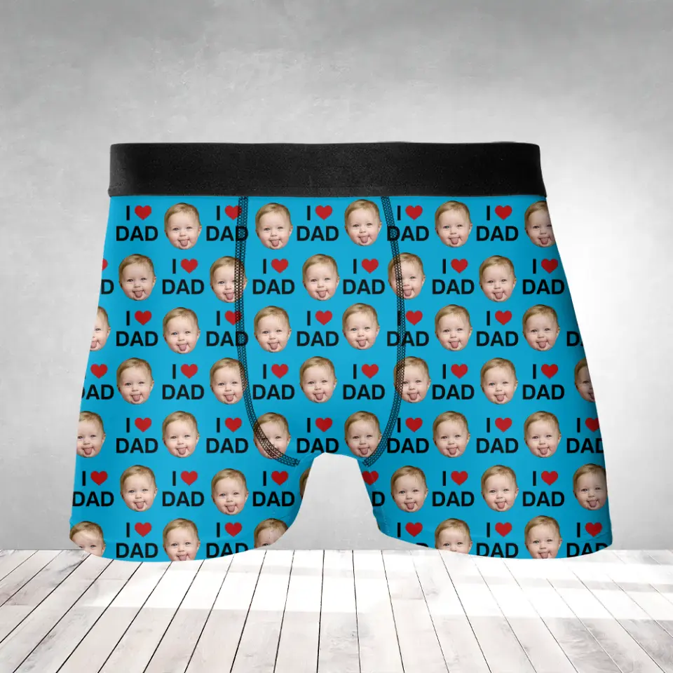 I Love Dad - Personalized Men's Boxer Briefs