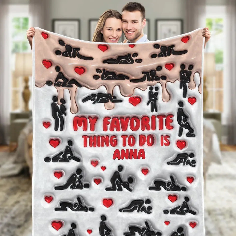 My Favorite Thing To Do Personalized Blanket