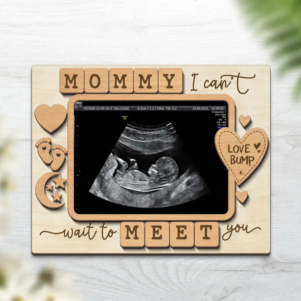 Moments in Wood Sign - Personalized Baby Picture Keepsake