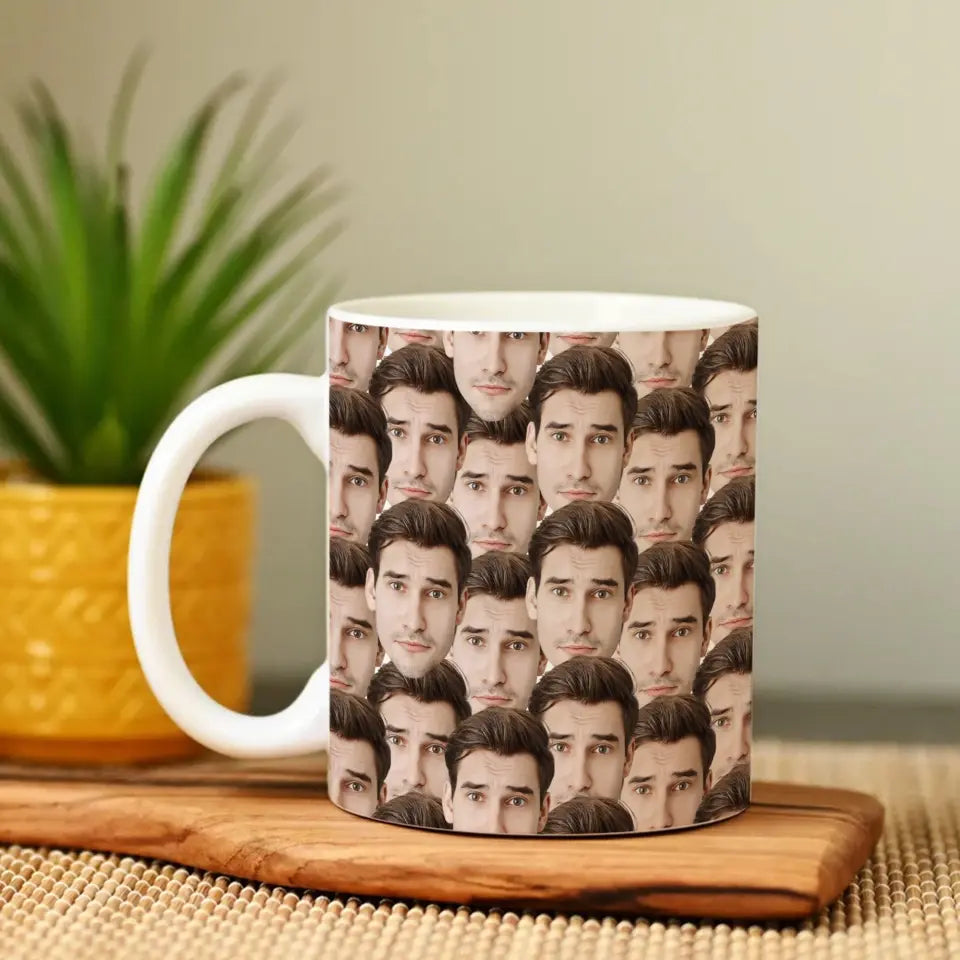 Portrait of Joy Mug - CustomLaugh White Mug