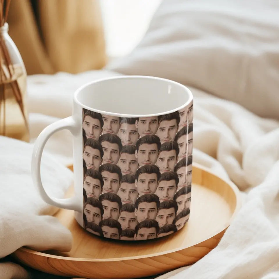 Portrait of Joy Mug - CustomLaugh White Mug