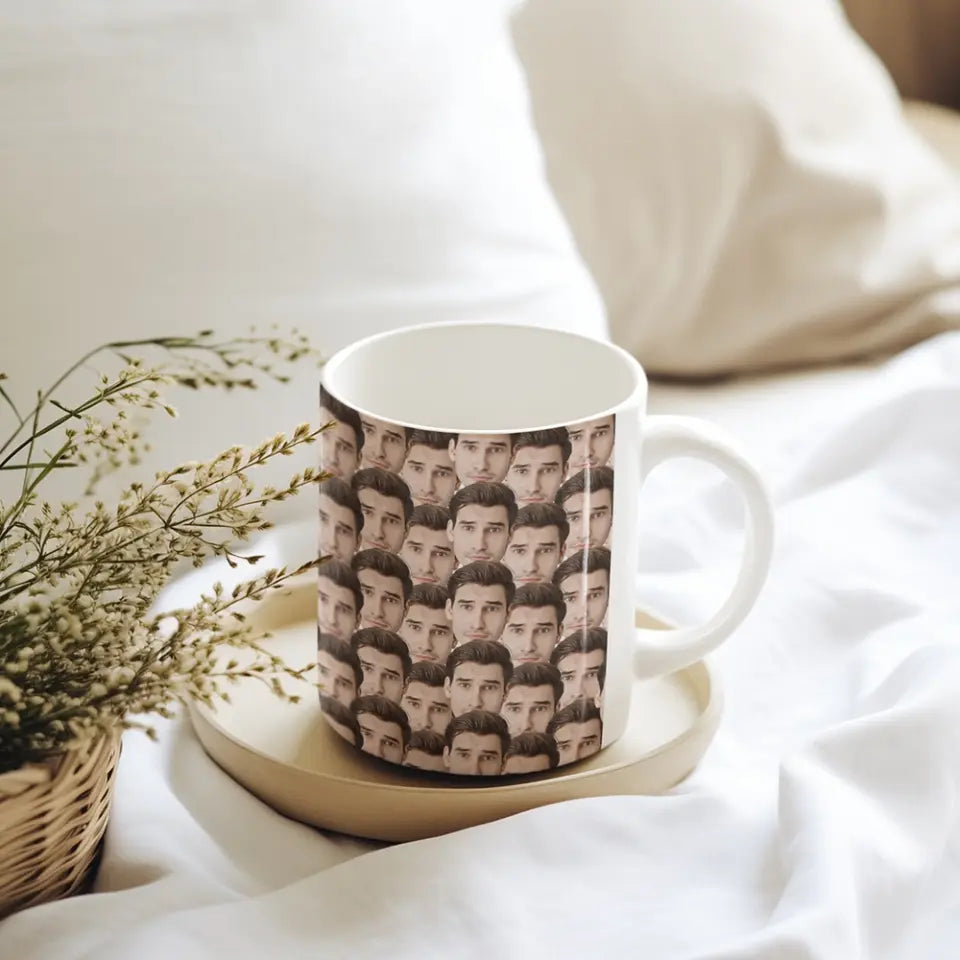 Portrait of Joy Mug - CustomLaugh White Mug