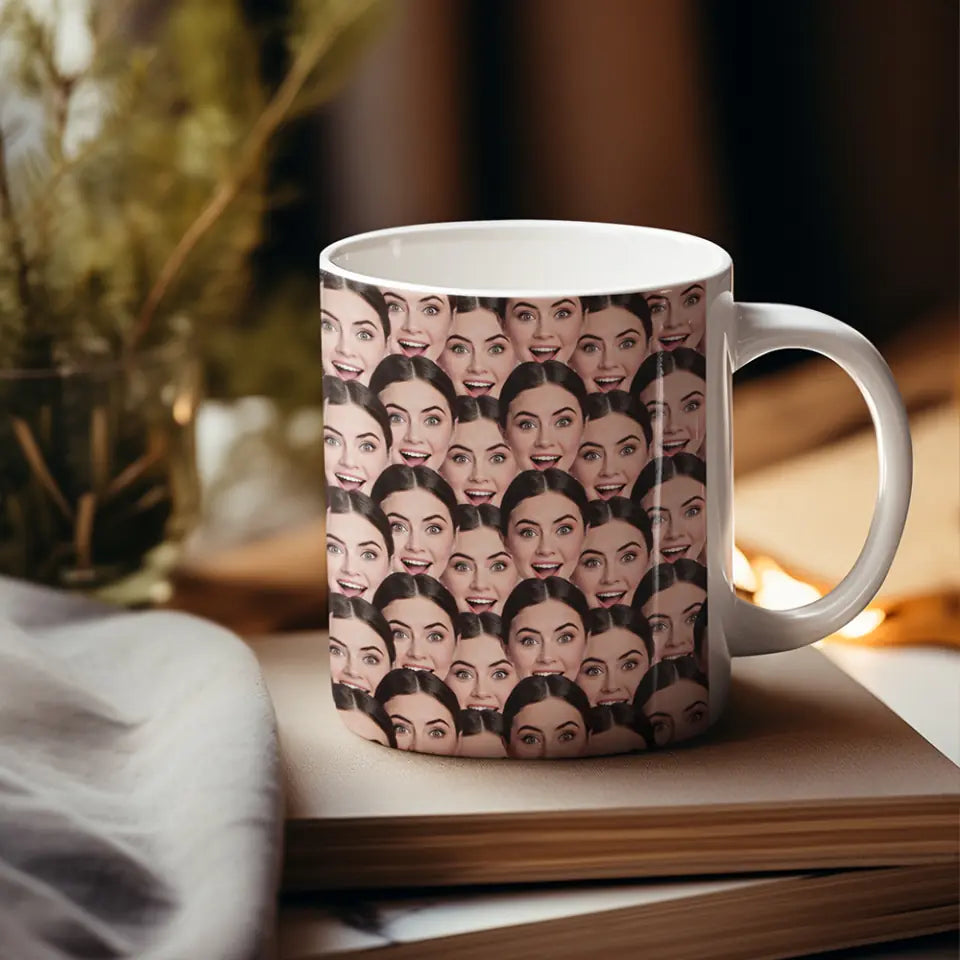 Portrait of Joy Mug - CustomLaugh White Mug