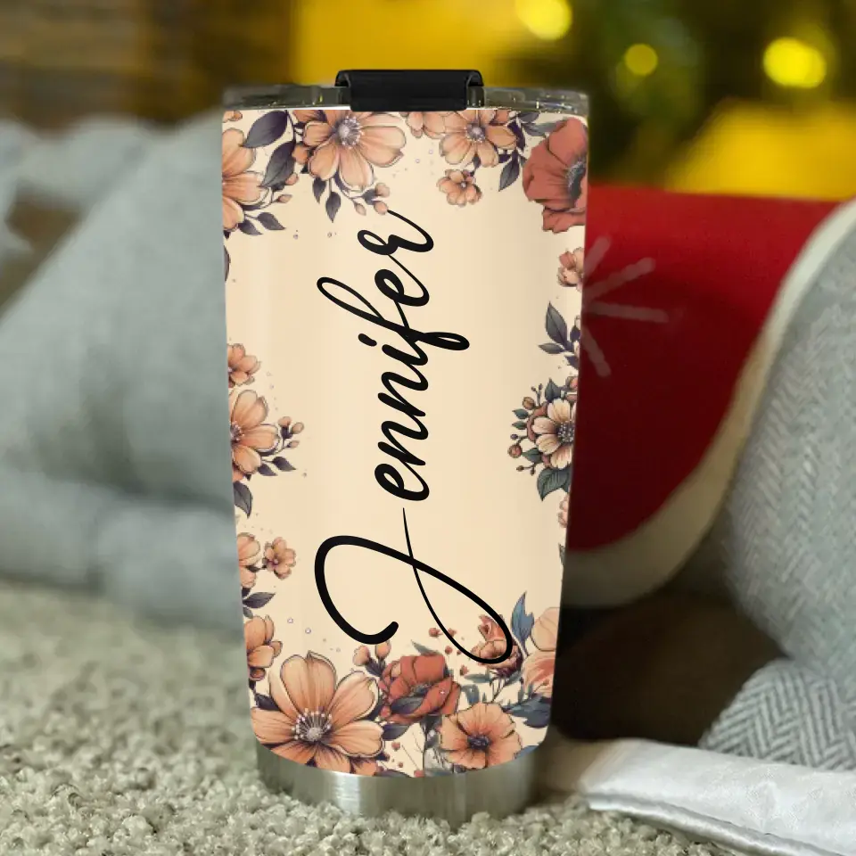 Blossom Elephant - Personalized Tumbler