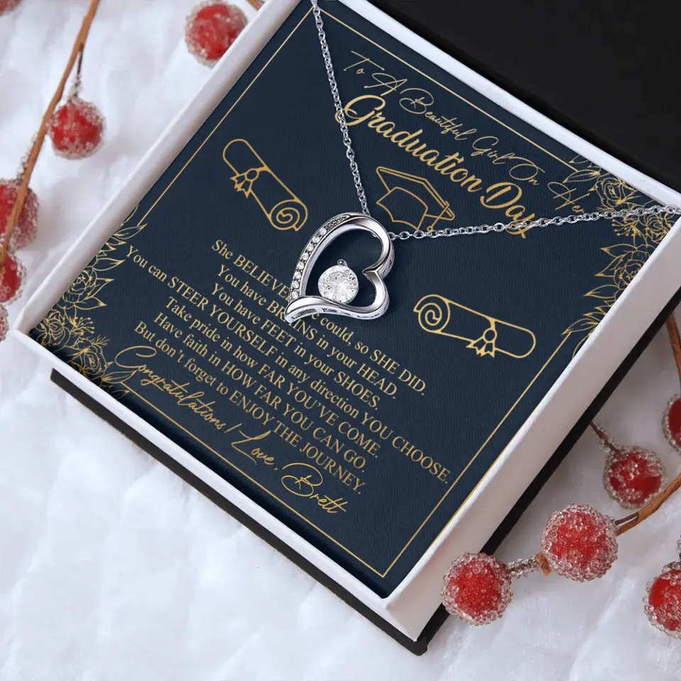 To A Beautiful Girl On Her Graduation Day Custom Necklace Graduation Gift For Her