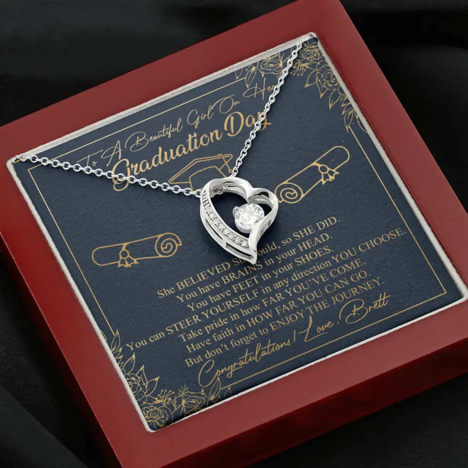 To A Beautiful Girl On Her Graduation Day Custom Necklace Graduation Gift For Her
