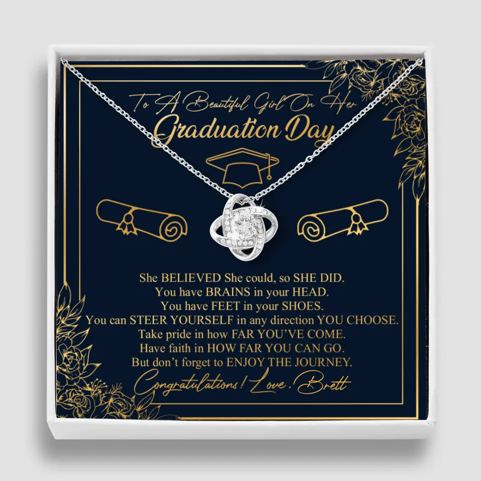 To A Beautiful Girl On Her Graduation Day Custom Necklace Graduation Gift For Her