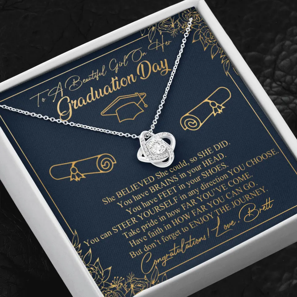 To A Beautiful Girl On Her Graduation Day Custom Necklace Graduation Gift For Her