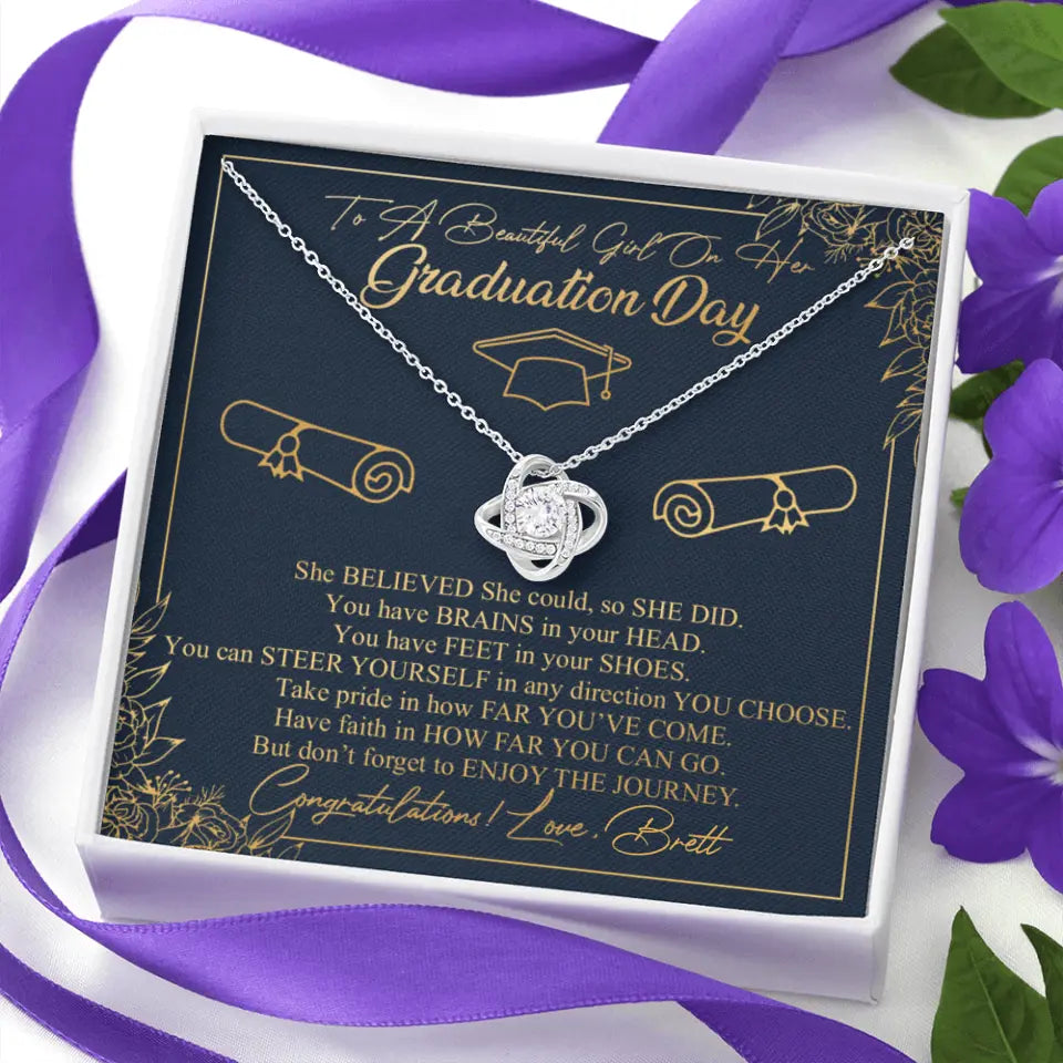 To A Beautiful Girl On Her Graduation Day Custom Necklace Graduation Gift For Her