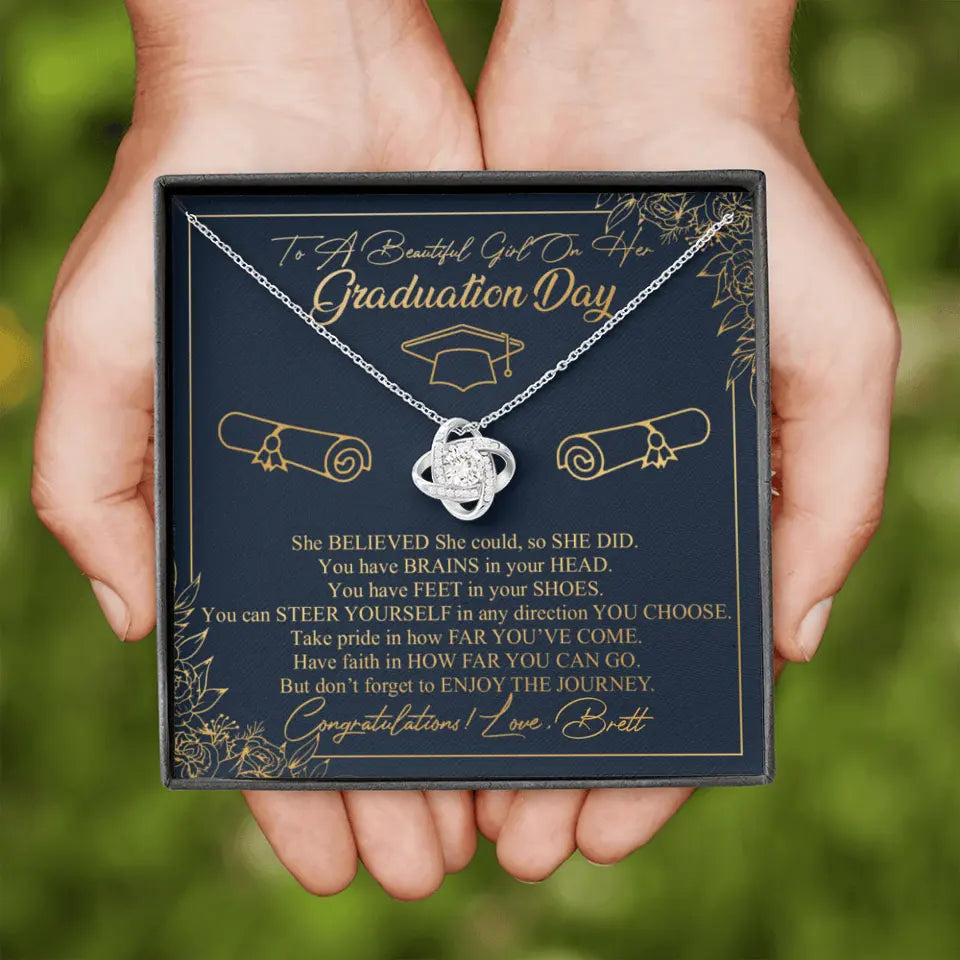 To A Beautiful Girl On Her Graduation Day Custom Necklace Graduation Gift For Her