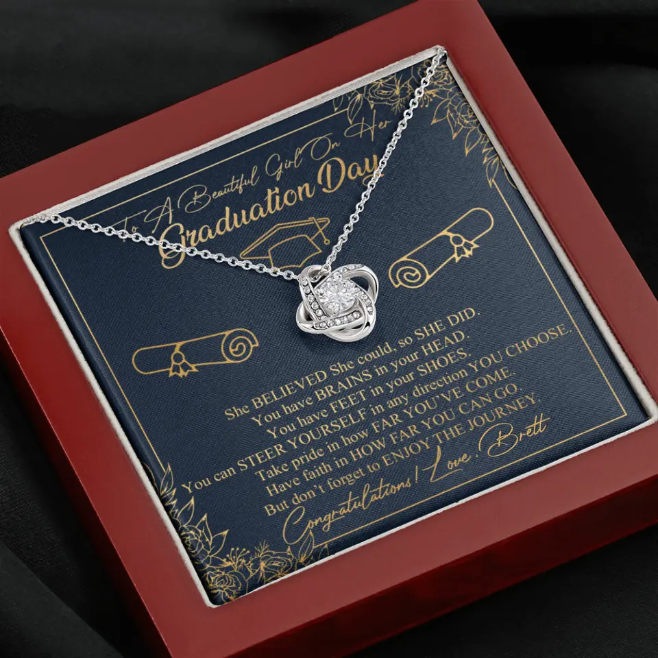 To A Beautiful Girl On Her Graduation Day Custom Necklace Graduation Gift For Her