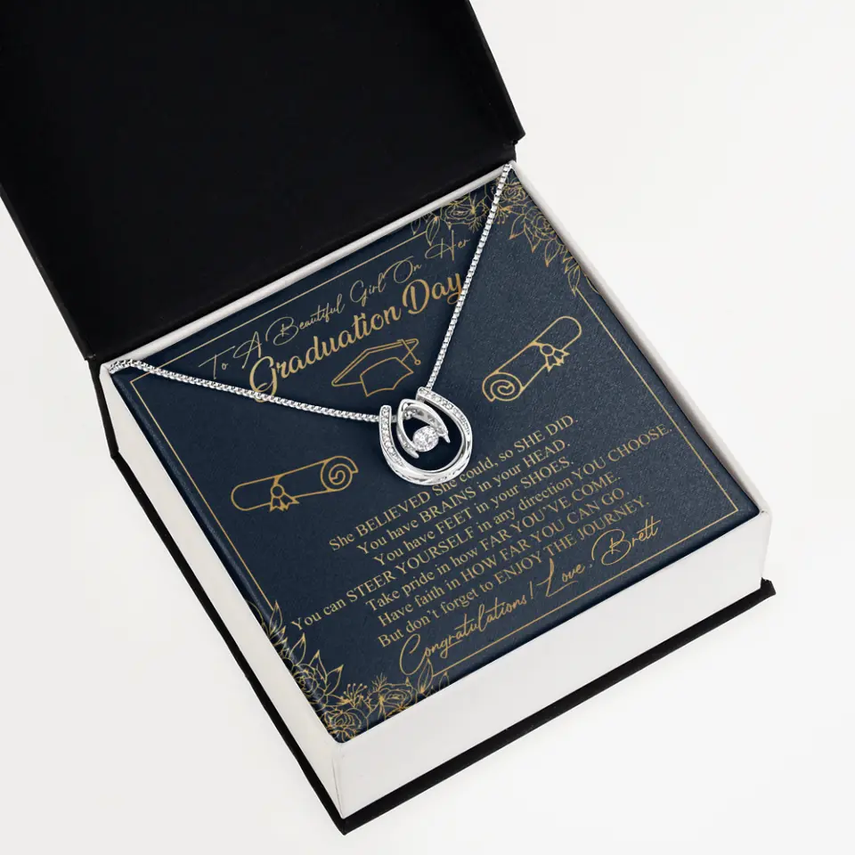 To A Beautiful Girl On Her Graduation Day Custom Necklace Graduation Gift For Her