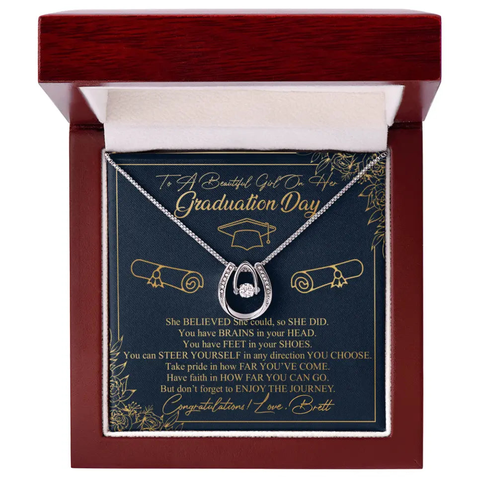 To A Beautiful Girl On Her Graduation Day Custom Necklace Graduation Gift For Her