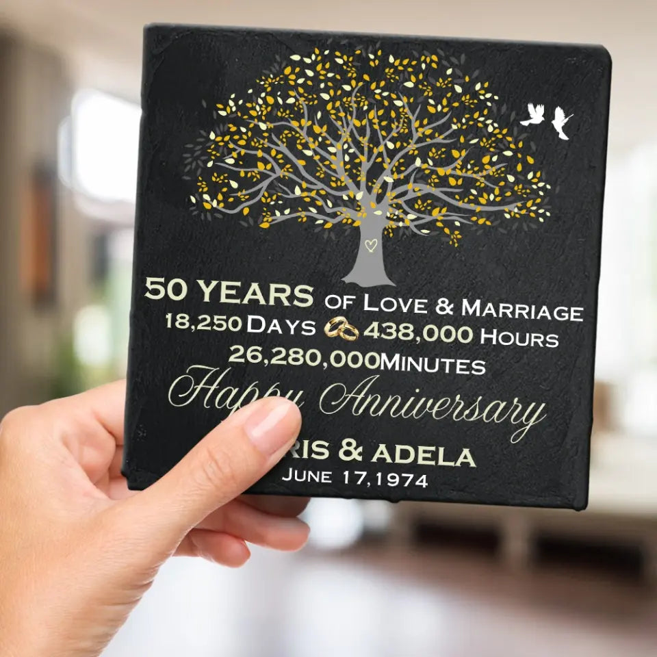Many Years Of Love & Marriage - Personalized Garden Stone