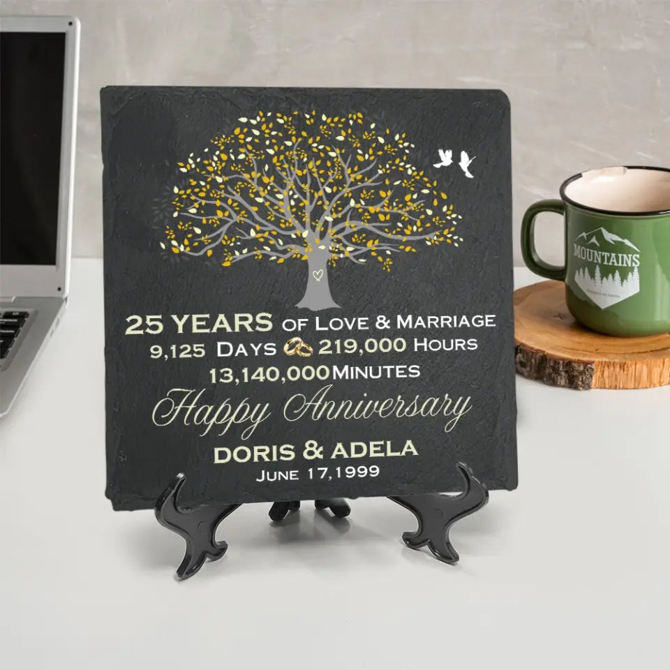 Many Years Of Love & Marriage - Personalized Garden Stone