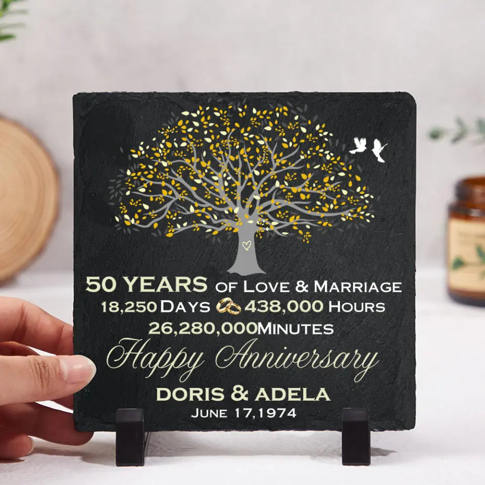 Many Years Of Love &amp; Marriage - Personalized Garden Stone