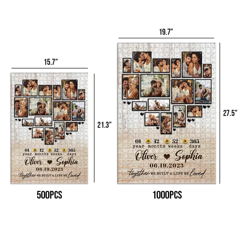 Together We Built A Life We Loved Personalized Puzzle