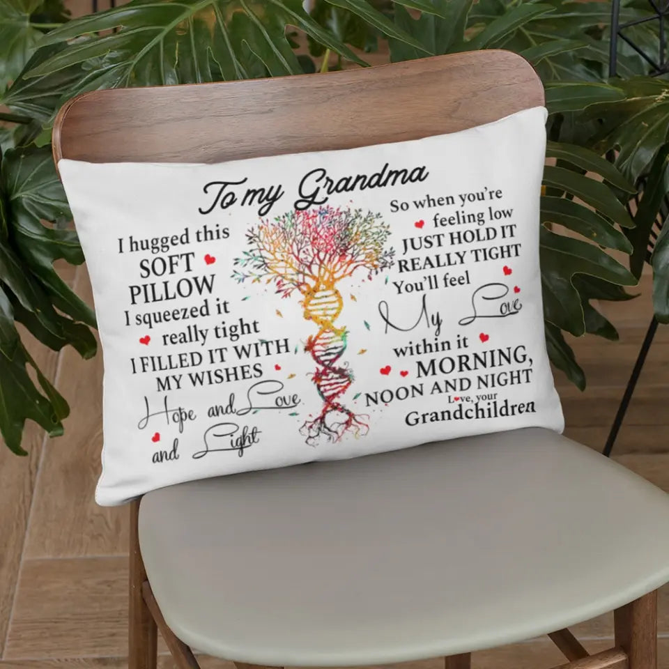 I Hugged This Soft Pillow Really Tight - Personalized Rectangle Pillow - Gift For Aunt from Niece