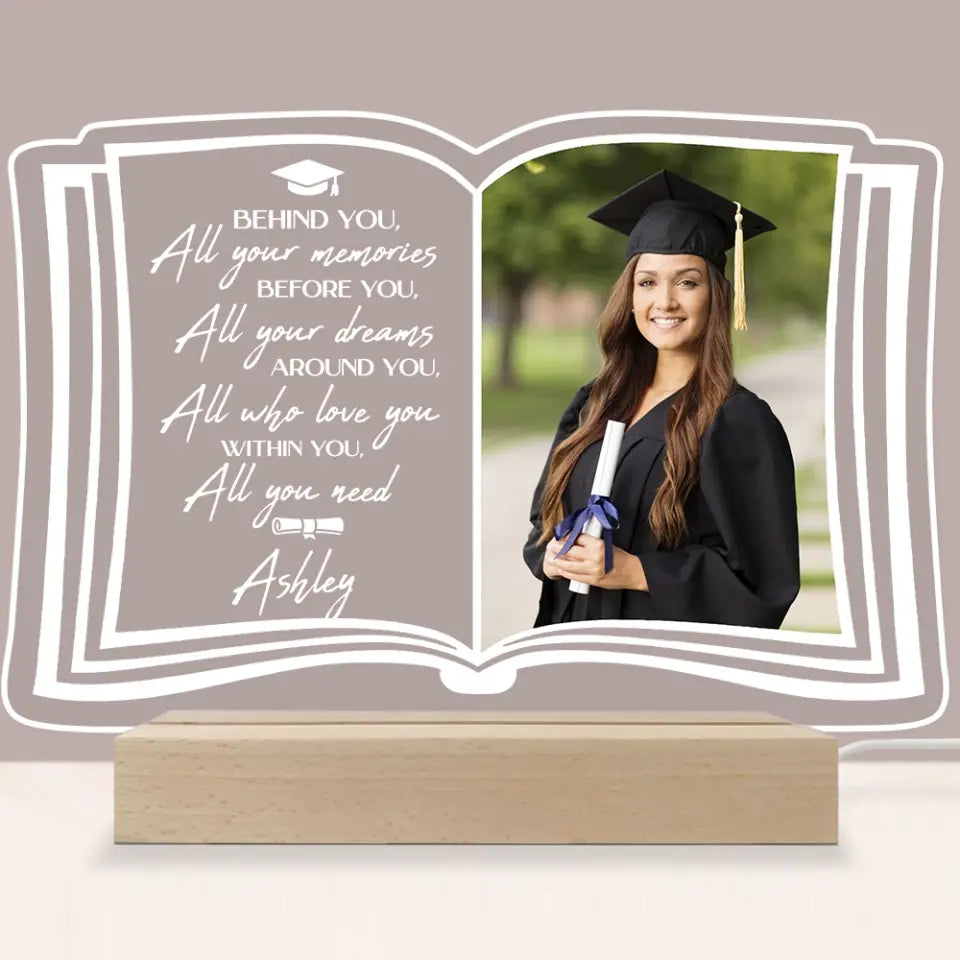 Behind You All Your Memories Graduation Personalized Led Light