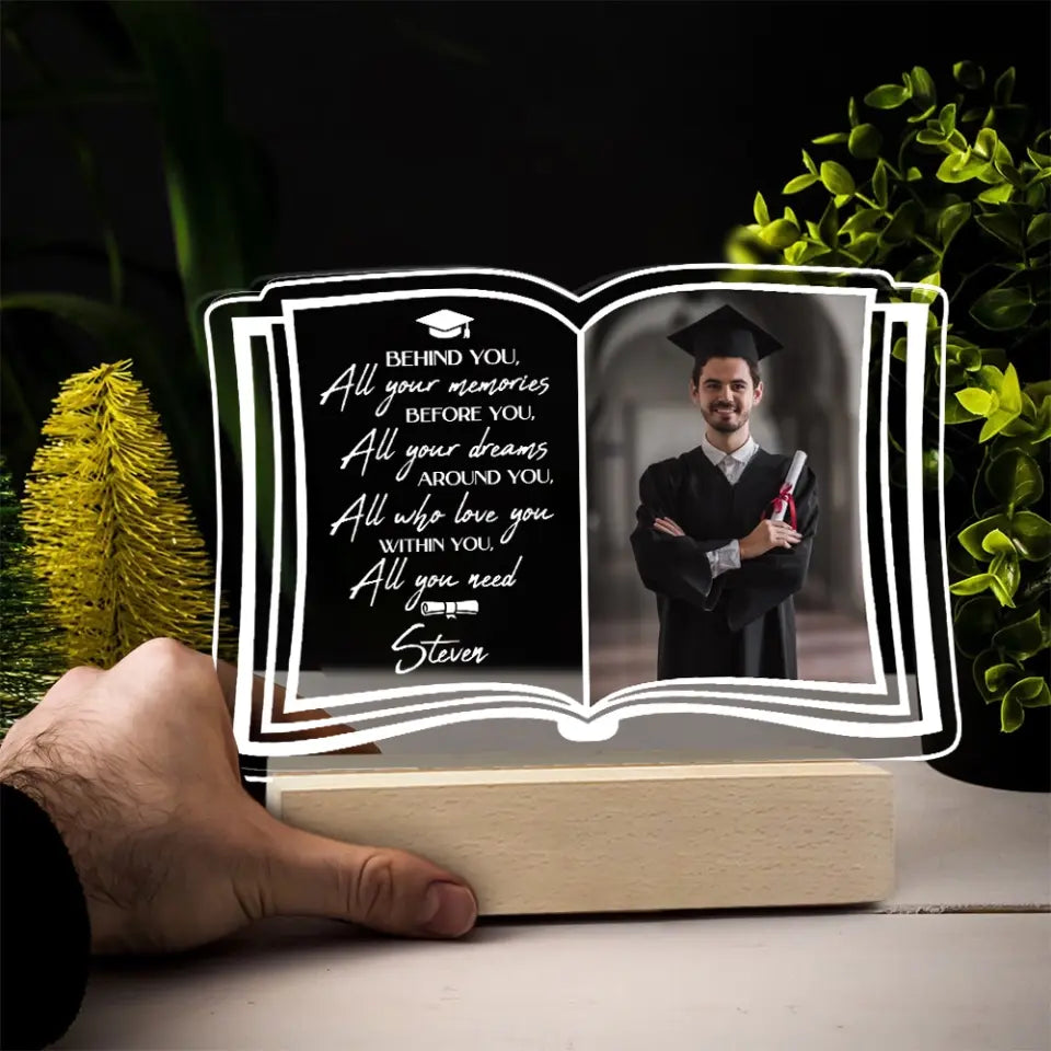 Behind You All Your Memories Graduation Personalized Led Light