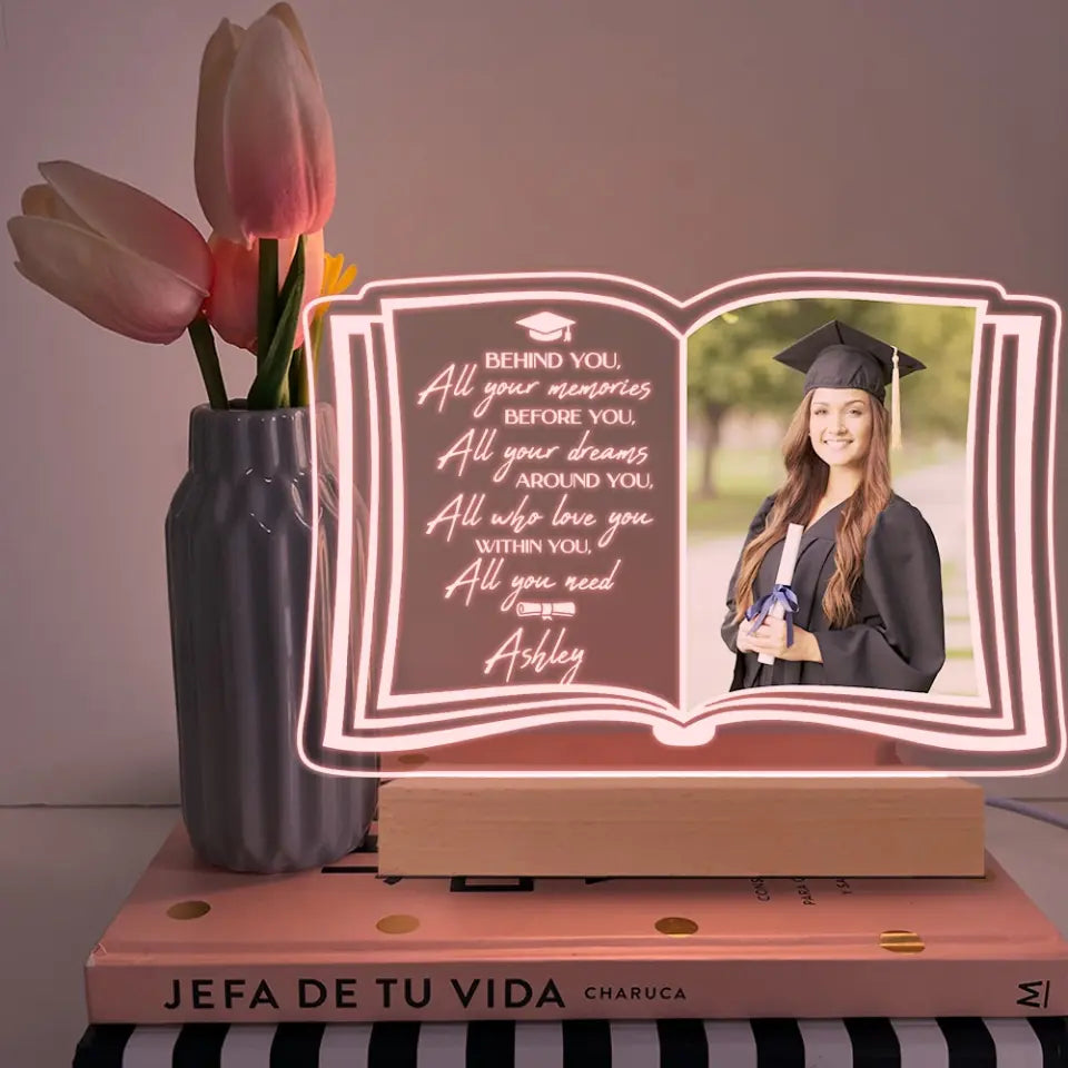 Behind You All Your Memories Graduation Personalized Led Light