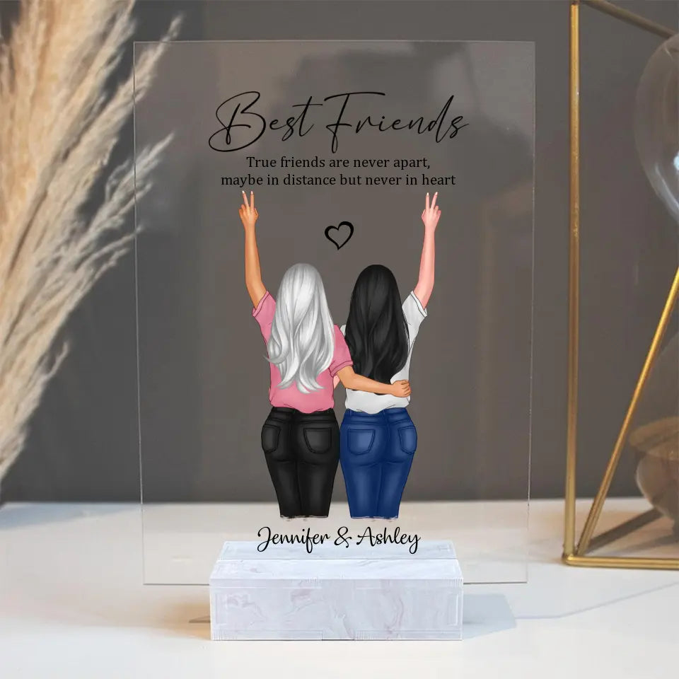 Unique Bestie Portrait in Acrylic Keepsake - Acrylic Plaque
