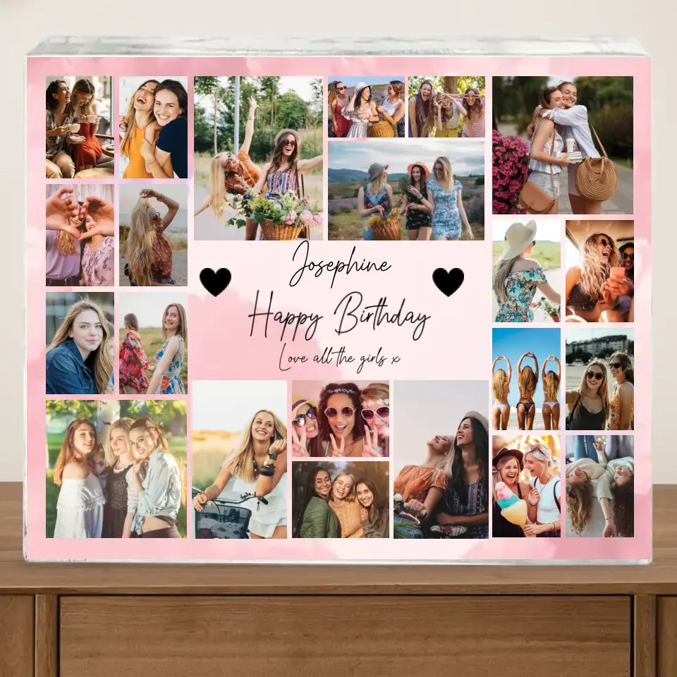 Love All The Girl Happy Birthday Personalized Acrylic Plaque