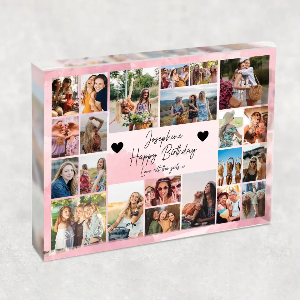 Love All The Girl Happy Birthday Personalized Acrylic Plaque