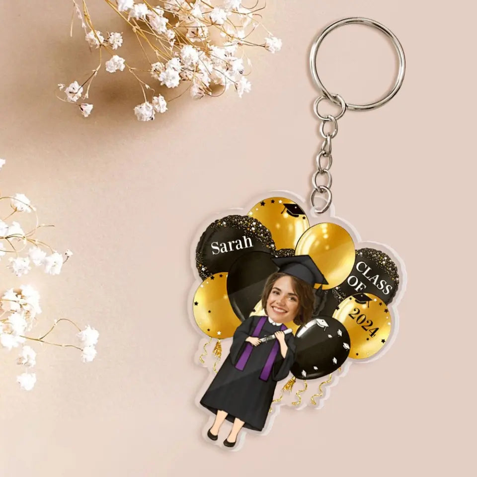 Class Of 2025 Graduation Gift Personalized Acrylic Keychain