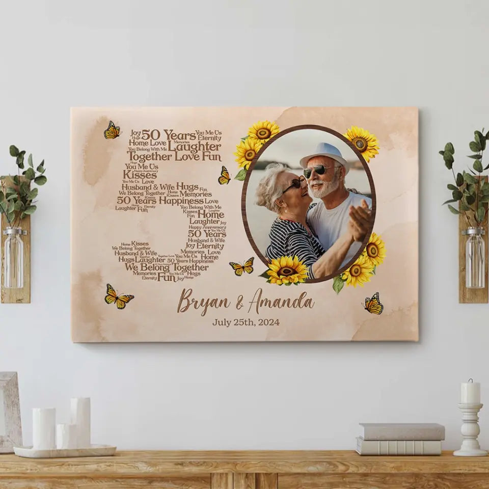 50 Years Eternity Home Love Personalized Canvas And Poster