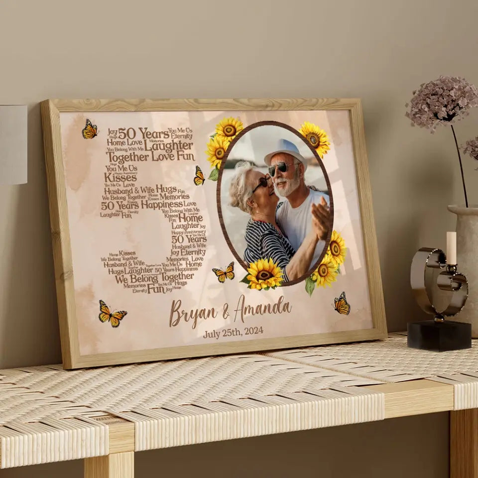 50 Years Eternity Home Love Personalized Canvas And Poster