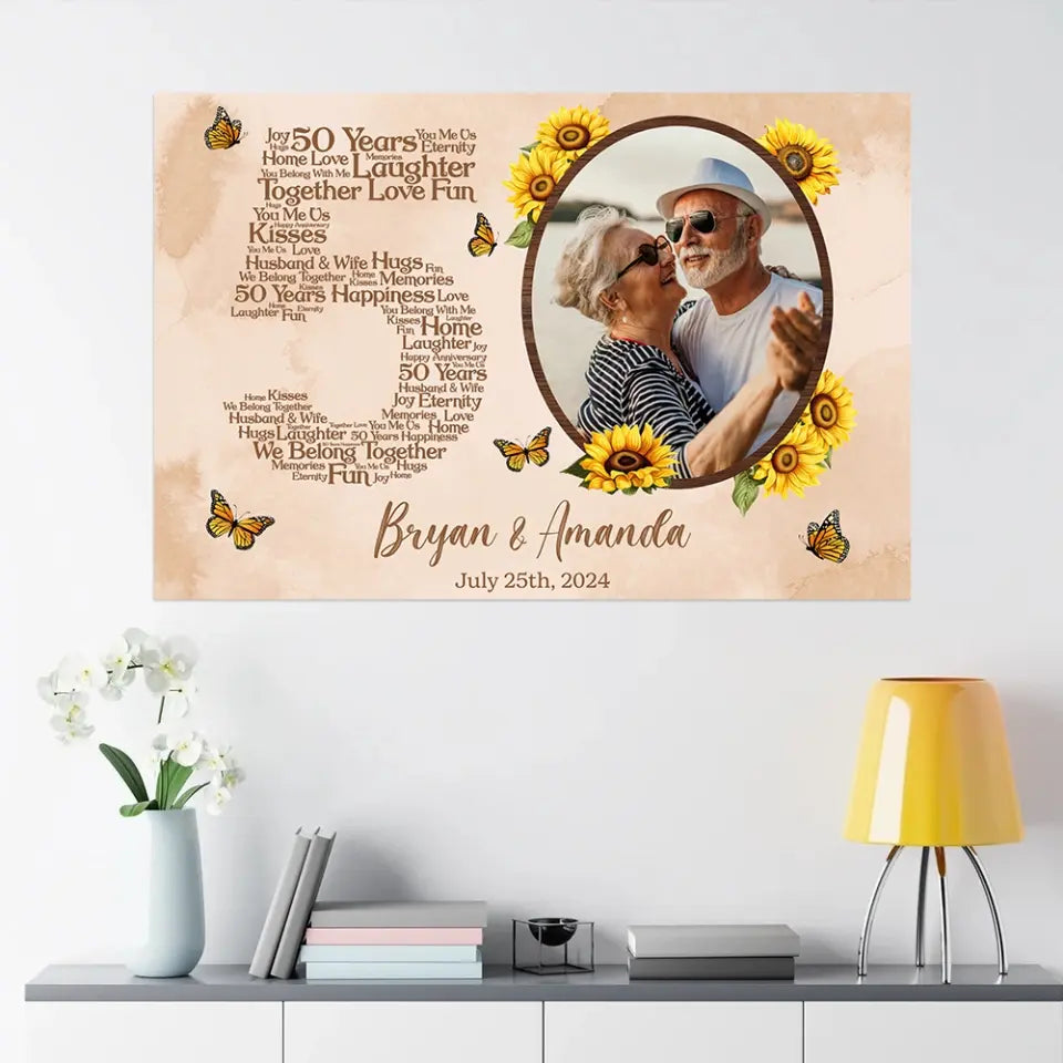 50 Years Eternity Home Love Personalized Canvas And Poster