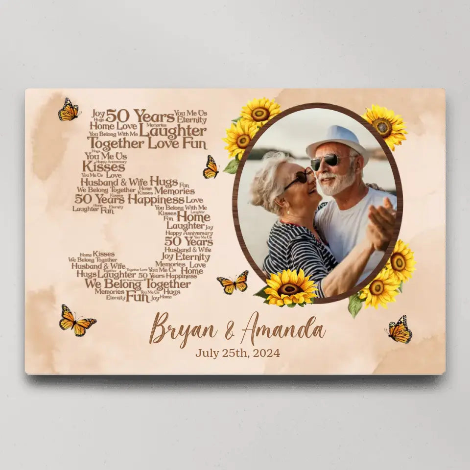 50 Years Eternity Home Love Personalized Canvas And Poster