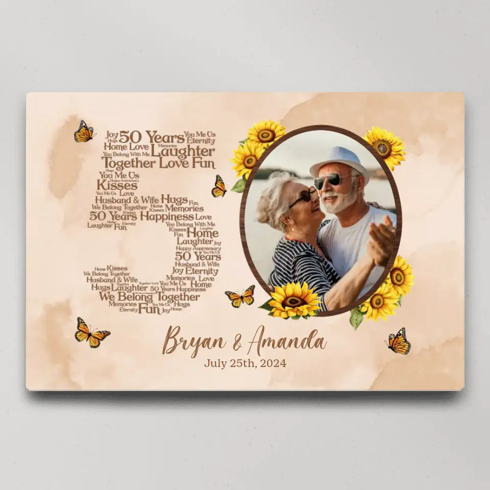 50 Years Eternity Home Love Personalized Canvas And Poster