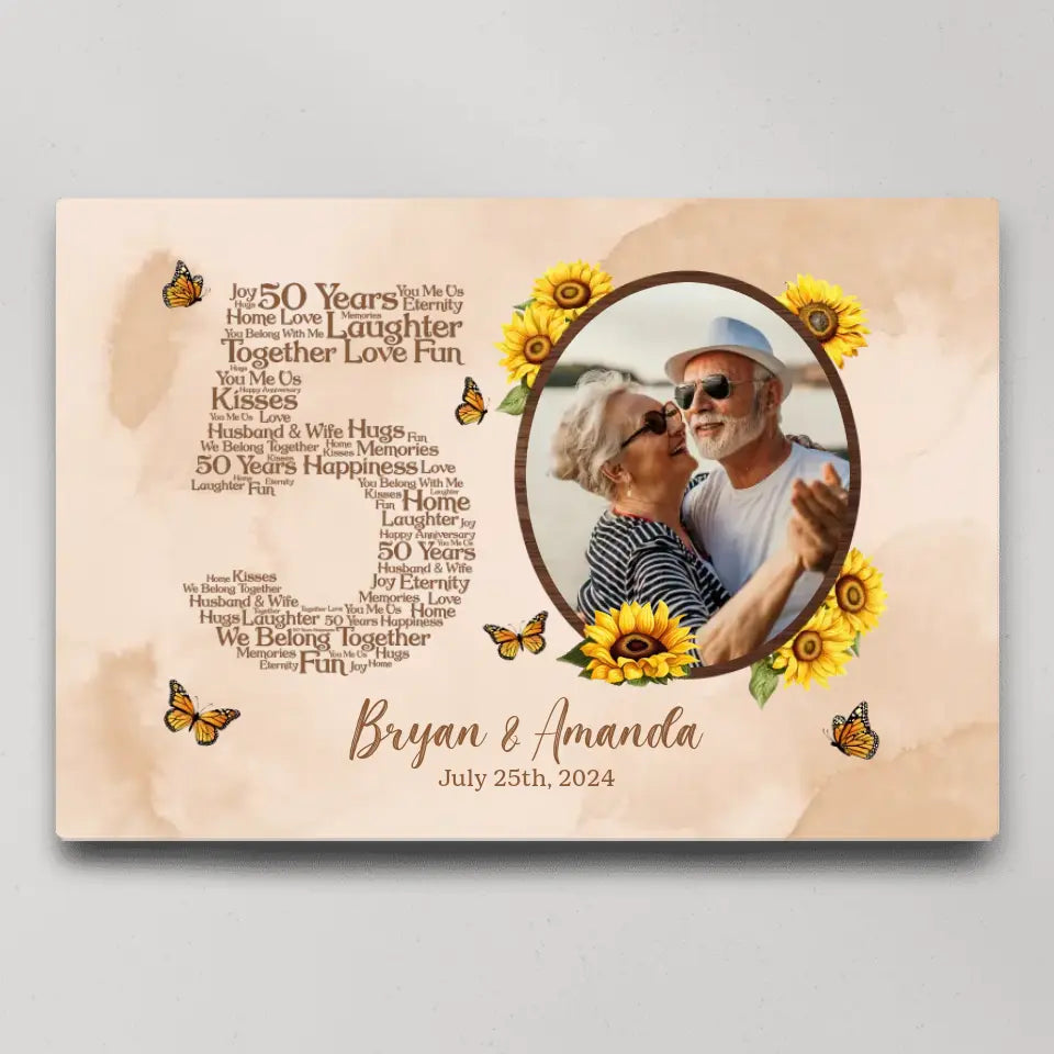 50 Years Eternity Home Love Personalized Canvas And Poster