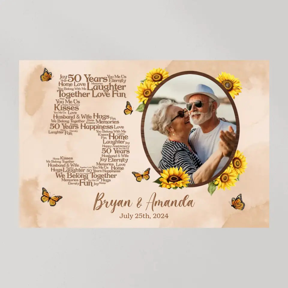 50 Years Eternity Home Love Personalized Canvas And Poster