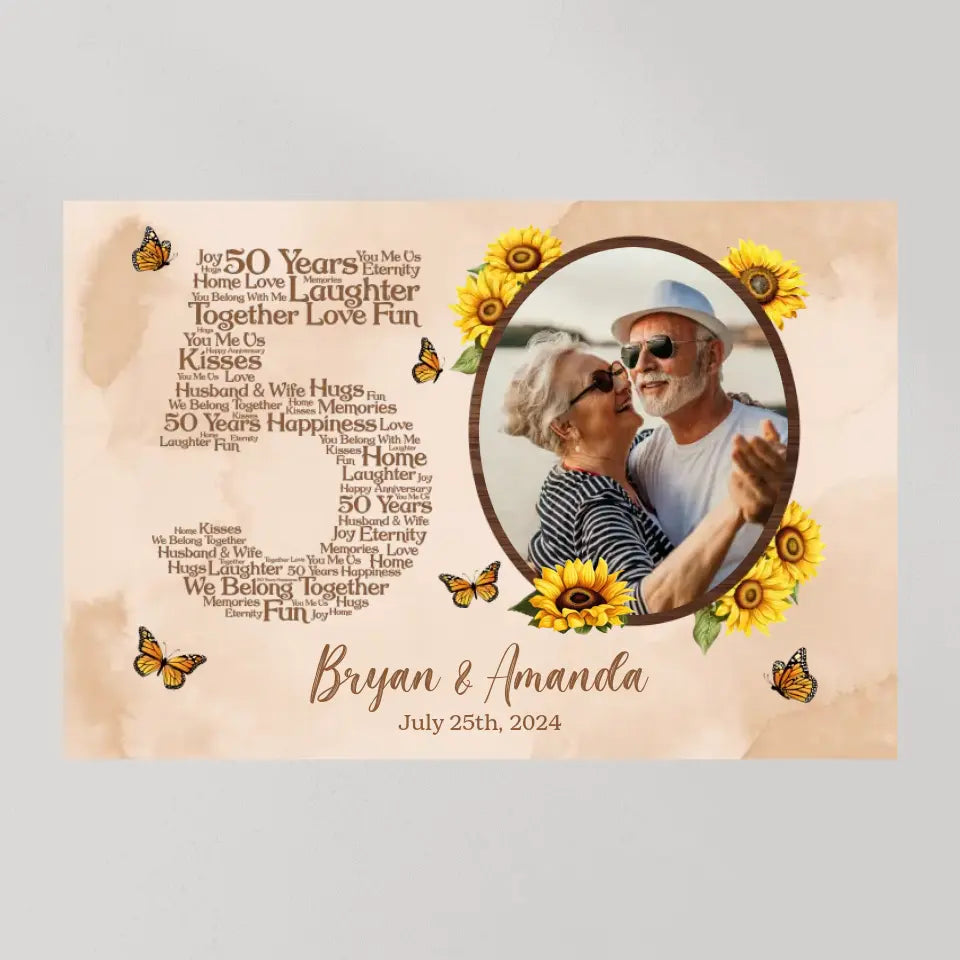 50 Years Eternity Home Love Personalized Canvas And Poster