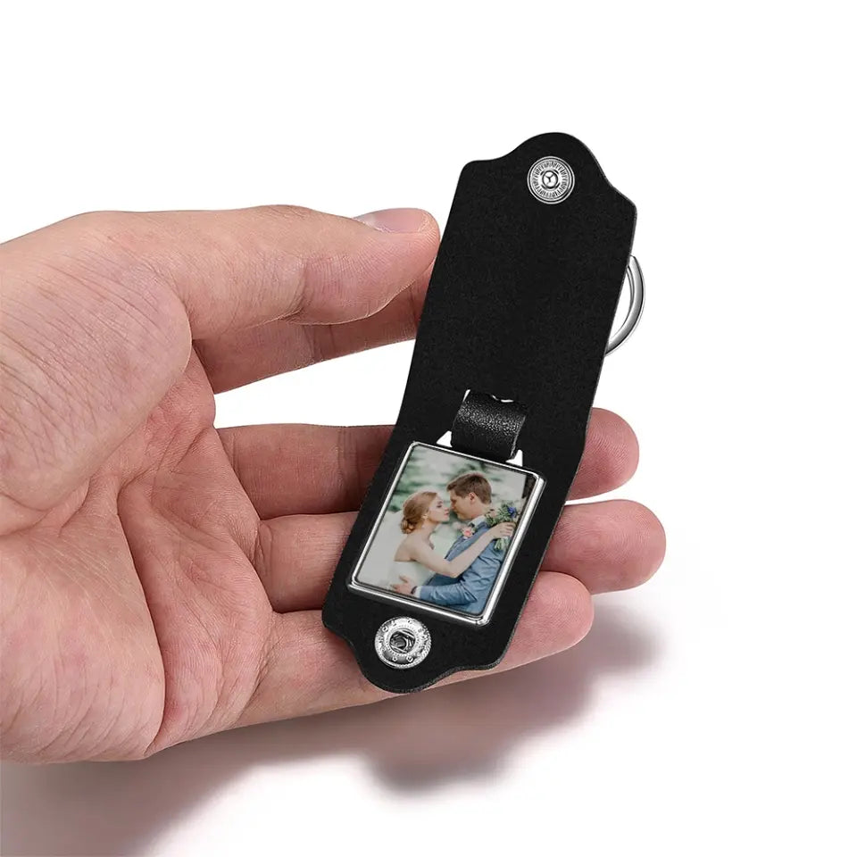 My Son In Law You Still Would Be One Upload Photo Leather Photo Keychain