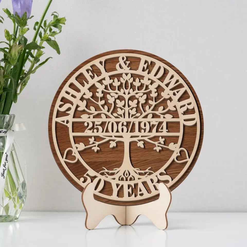 Couple Wooden Sign Many Years Planting The Love Tree Personalized