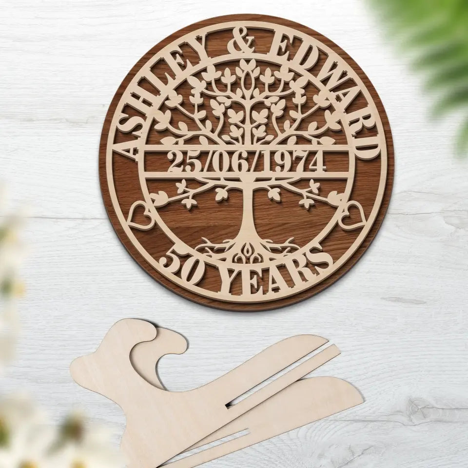 Couple Wooden Sign Many Years Planting The Love Tree Personalized